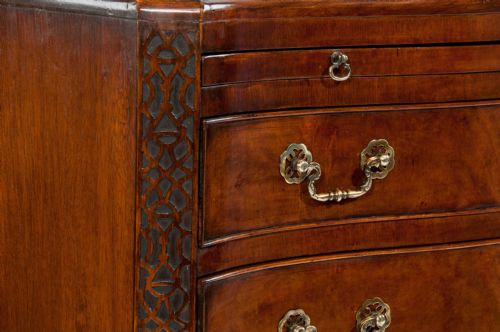 fig 4. Antique Mahogany Serpentine Chest of Drawers