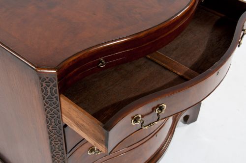 fig 5. Antique Mahogany Serpentine Chest of Drawers