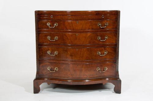 fig 7. Antique Mahogany Serpentine Chest of Drawers