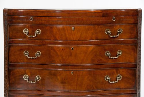 fig 8. Antique Mahogany Serpentine Chest of Drawers