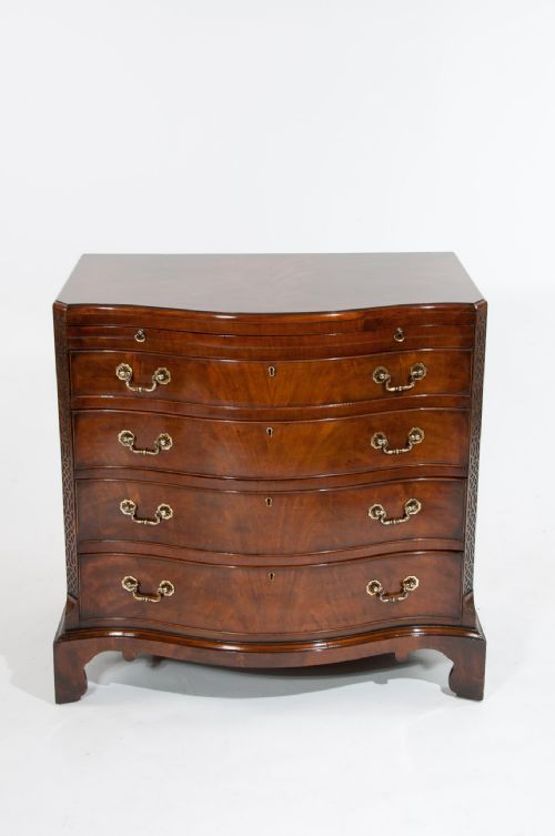 fig 10. Antique Mahogany Serpentine Chest of Drawers