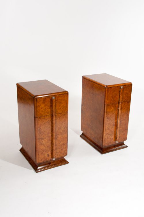 fig 1. Quality Pair of Art Deco Bedside Cabinets