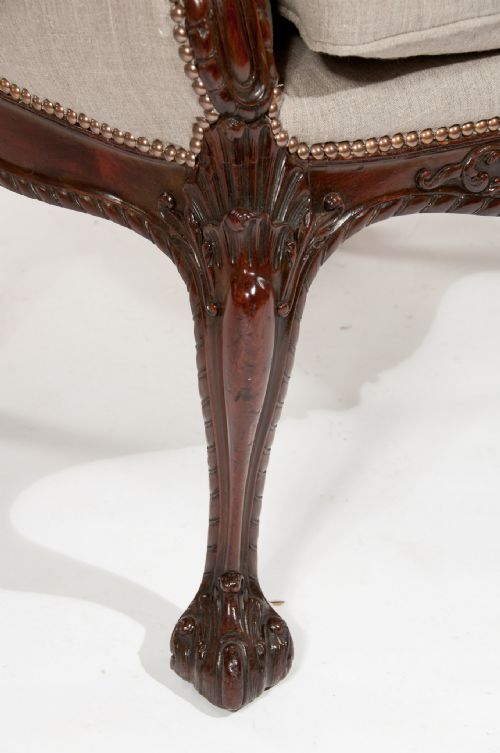fig 5. Important Antique Pair of Mahogany Shaped Armchairs