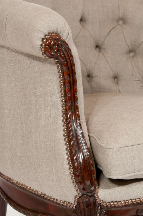 fig 4. Important Antique Pair of Mahogany Shaped Armchairs