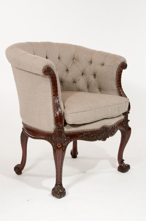 fig 7. Important Antique Pair of Mahogany Shaped Armchairs