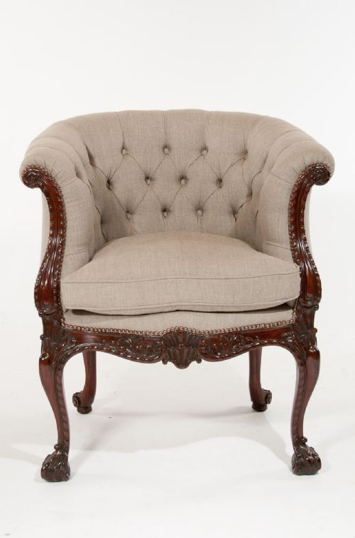 fig 8. Important Antique Pair of Mahogany Shaped Armchairs