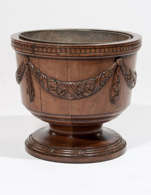 Quality 19th C Walnut Wine Cooler Jardiniere