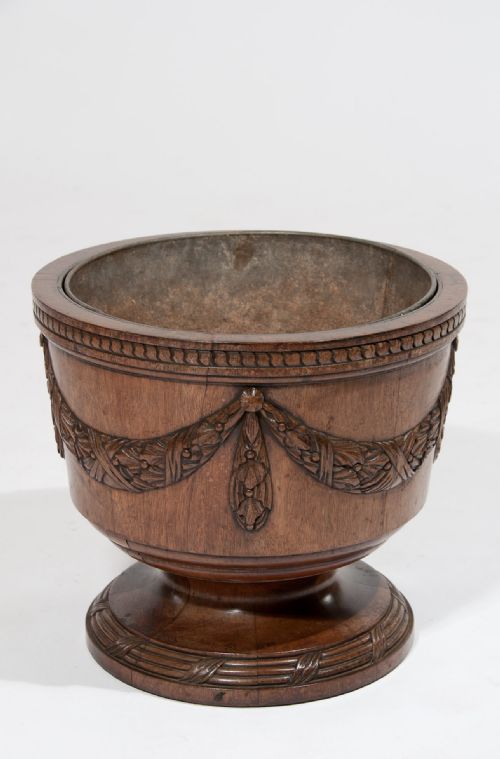 fig 4. Quality 19th C Walnut Wine Cooler Jardiniere