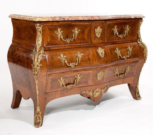 fig 1. Exquisite 19th Century French Bombe Commode