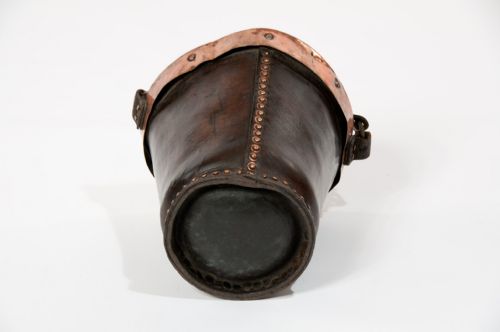 fig 8. 19Th Century Leather and Copper Fire Bucket