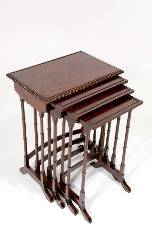 fig 1. Antique Victorian Nest of Four Tables C. 1880