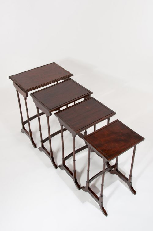 fig 2. Antique Victorian Nest of Four Tables C. 1880