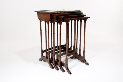 fig 3. Antique Victorian Nest of Four Tables C. 1880