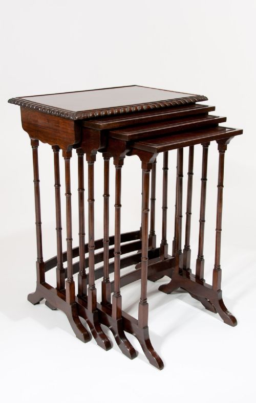 fig 4. Antique Victorian Nest of Four Tables C. 1880