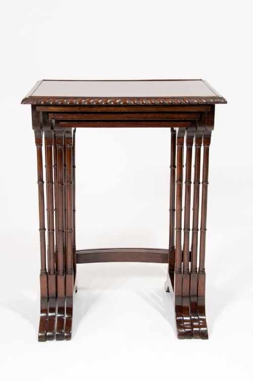 fig 7. Antique Victorian Nest of Four Tables C. 1880