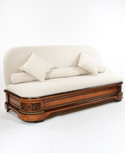 Exceptional Quality 19th Century Walnut Sofa with Ormolu