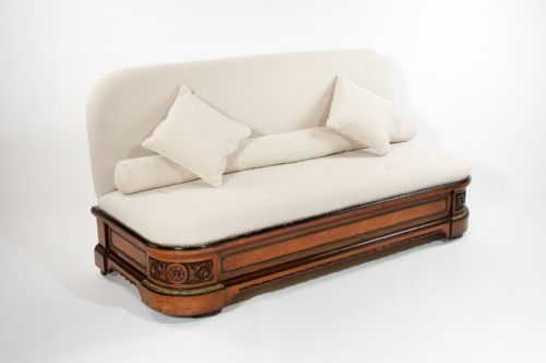 fig 1. Exceptional Quality 19th Century Walnut Sofa With Ormolu