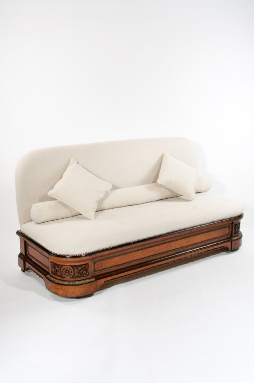 fig 2. Exceptional Quality 19th Century Walnut Sofa With Ormolu