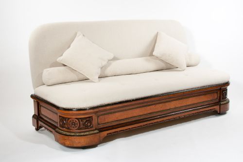 fig 3. Exceptional Quality 19th Century Walnut Sofa With Ormolu