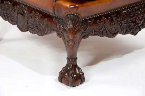 fig 4. A Superb Quality 19th C Leather Wing Armchair