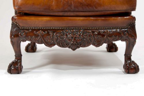fig 6. A Superb Quality 19th C Leather Wing Armchair