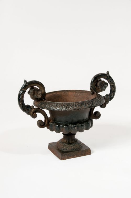 fig 4. Decorative Pair Of Cast Iron Victorian Urns