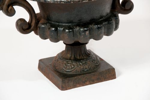 fig 5. Decorative Pair Of Cast Iron Victorian Urns