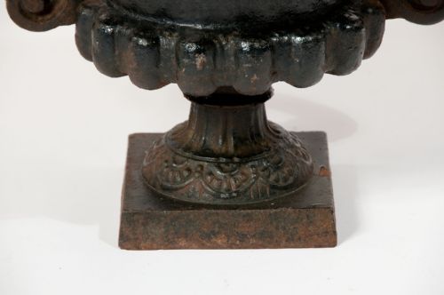 fig 8. Decorative Pair Of Cast Iron Victorian Urns