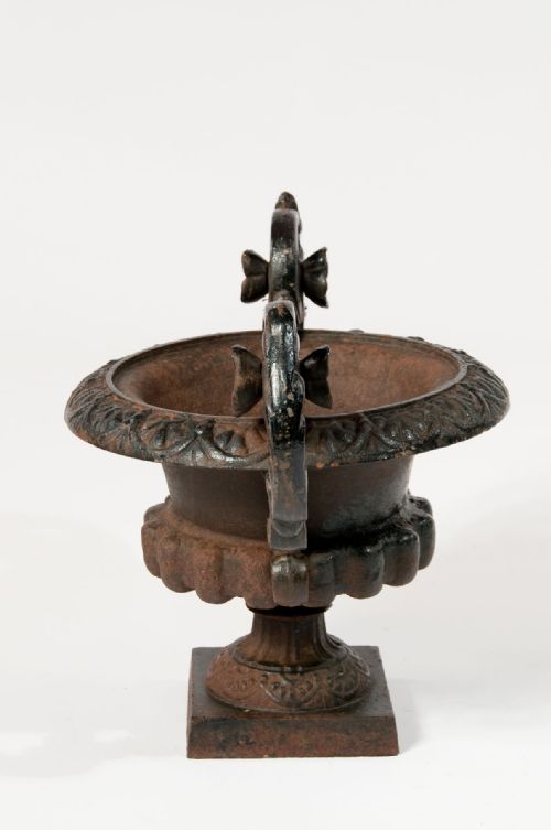fig 9. Decorative Pair Of Cast Iron Victorian Urns