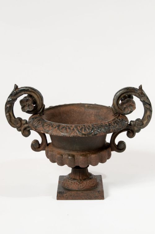 fig 10. Decorative Pair Of Cast Iron Victorian Urns