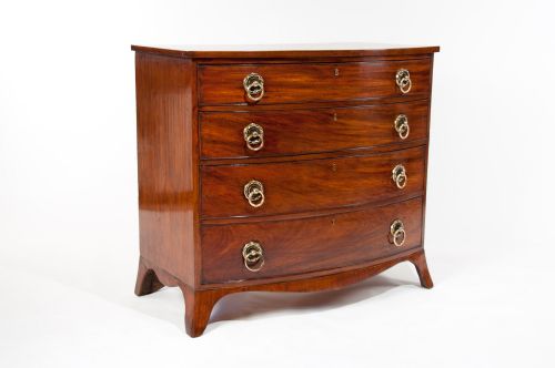 fig 1. Fine Quality Regency Bow Chest of Drawers