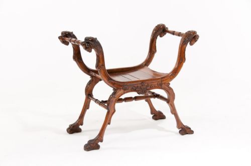 fig 1. Unusual 19th Century French Shaped Stool