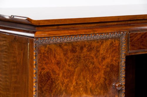 fig 6. Ornate Art Deco Burr Walnut Swedish Desk
