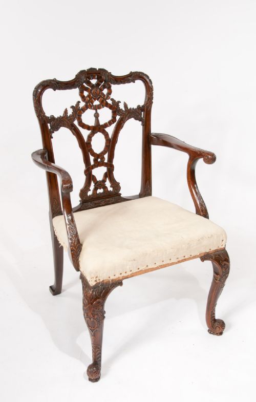 fig 2. An Extremely Well Carved 19th C Desk Chair