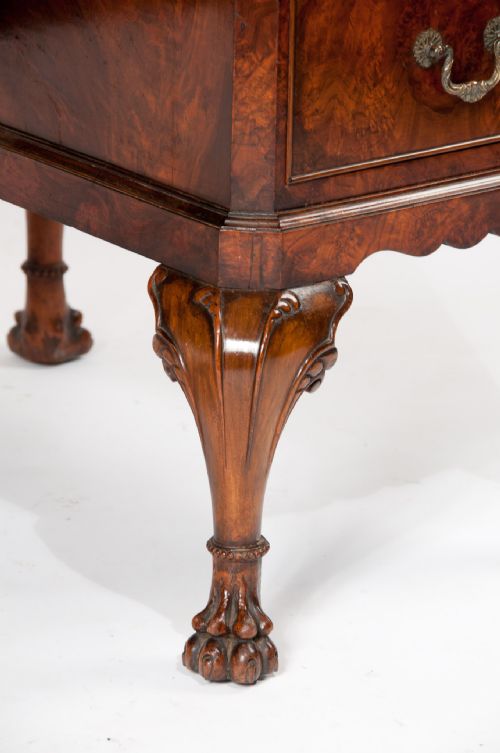 fig 5. Stunning Shaped Antique Burr Walnut Desk