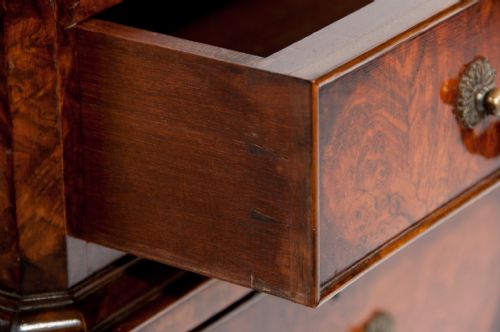 fig 7. Stunning Shaped Antique Burr Walnut Desk