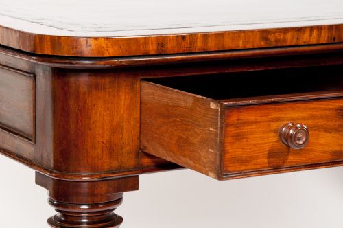 fig 4. Superb Antique Mahogany Partners Writing Table