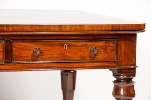 fig 6. Superb Antique Mahogany Partners Writing Table