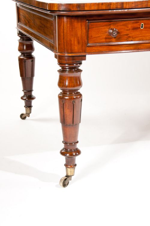 fig 10. Superb Antique Mahogany Partners Writing Table
