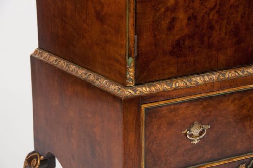 fig 4. Attractive Antique Burr Walnut Drinks Cabinet