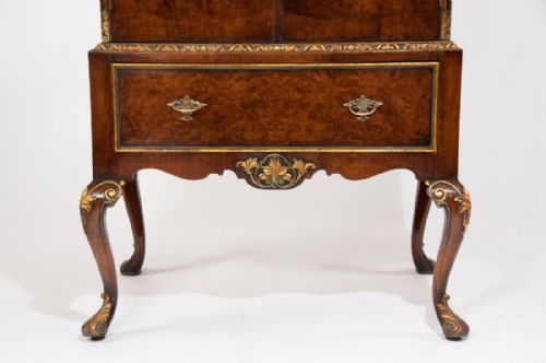 fig 10. Attractive Antique Burr Walnut Drinks Cabinet