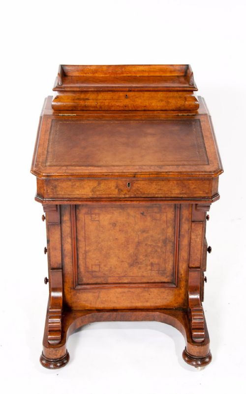 fig 2. A Wonderful Victorian Burr Walnut Davenport 