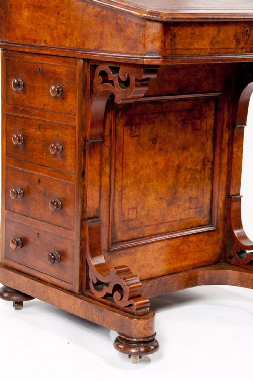 fig 4. A Wonderful Victorian Burr Walnut Davenport 