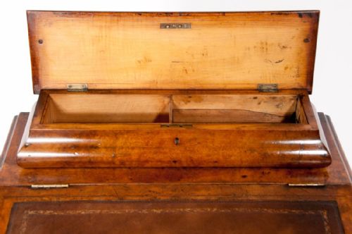 fig 7. A Wonderful Victorian Burr Walnut Davenport 