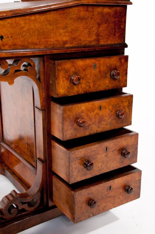 fig 10. A Wonderful Victorian Burr Walnut Davenport 