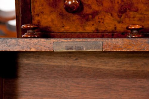 fig 11. A Wonderful Victorian Burr Walnut Davenport 