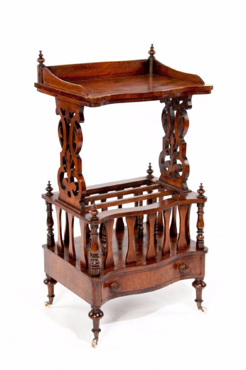 fig 1. Good Antique Victorian Burr Walnut Canterbury