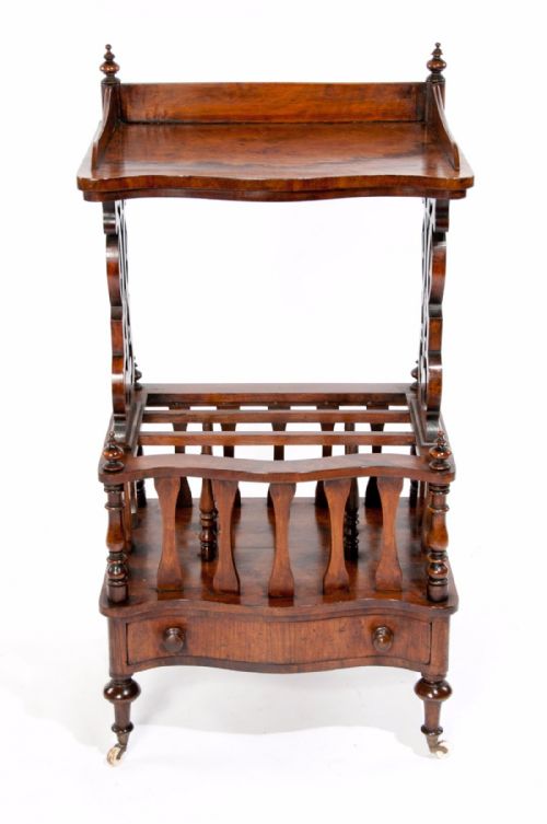 fig 3. Good Antique Victorian Burr Walnut Canterbury