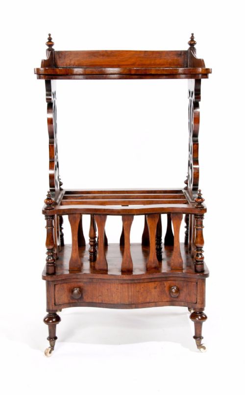 fig 4. Good Antique Victorian Burr Walnut Canterbury