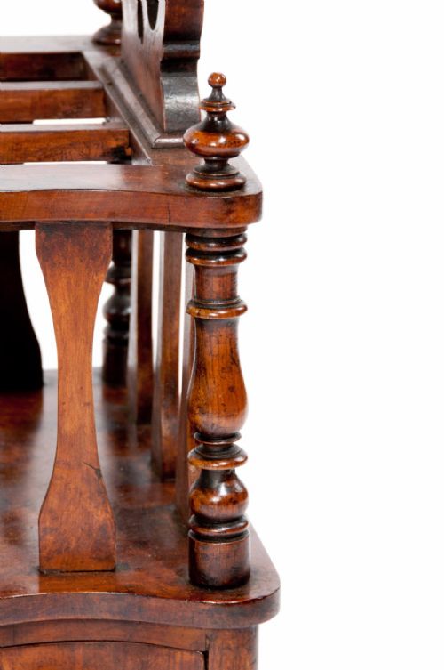 fig 5. Good Antique Victorian Burr Walnut Canterbury